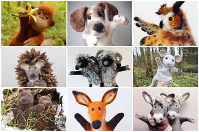 Vrouw Wolle - Animal hand puppet